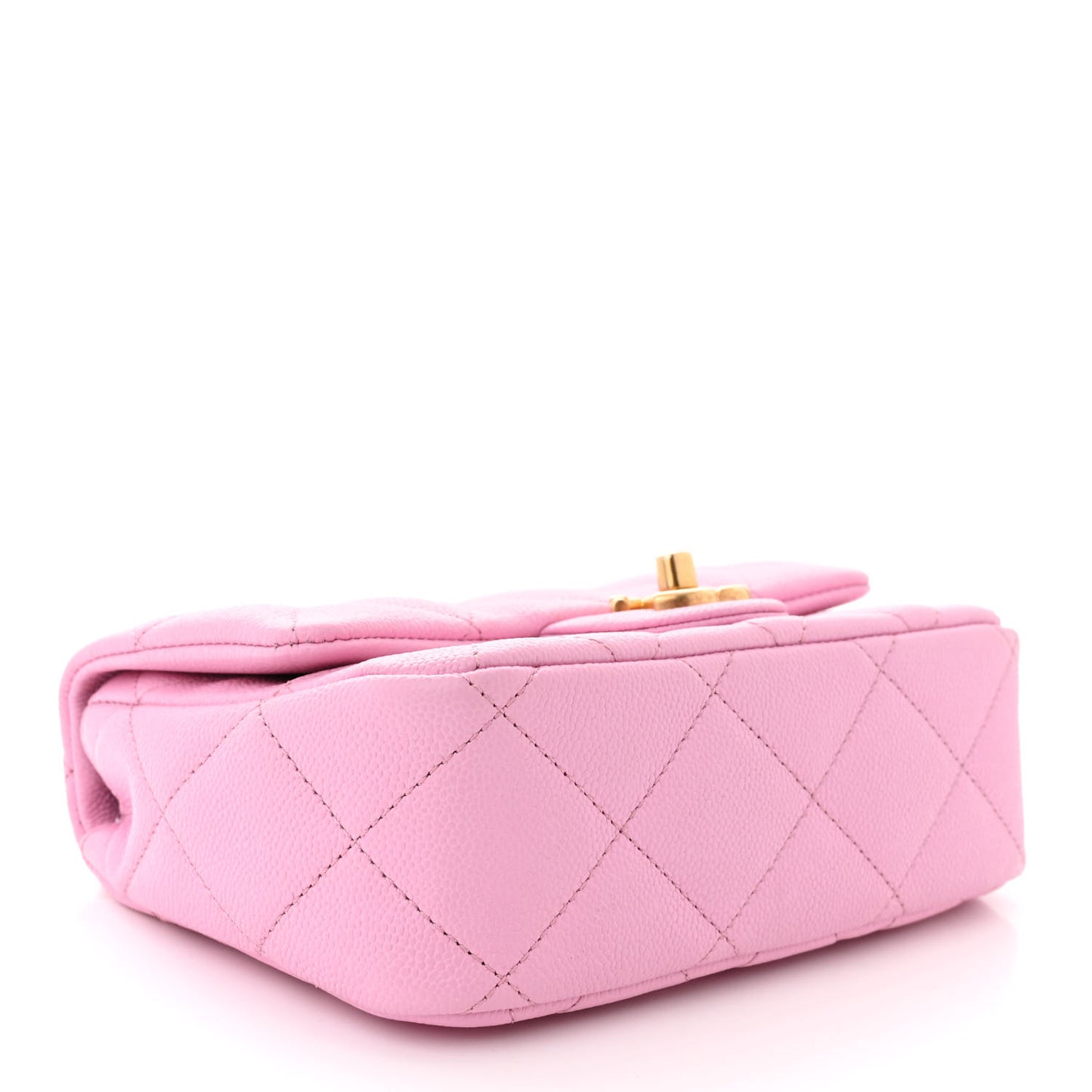 Caviar Quilted Mini Sweetheart Flap Lilac
