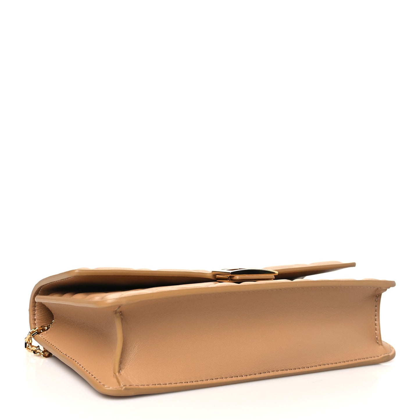 Nappa Matisse FF Embossed Wallet On Chain Miele Scuro