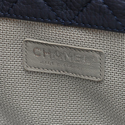 Chanel Calfskin Quilted XXL Travel Flap Bag Navy 6 of 10