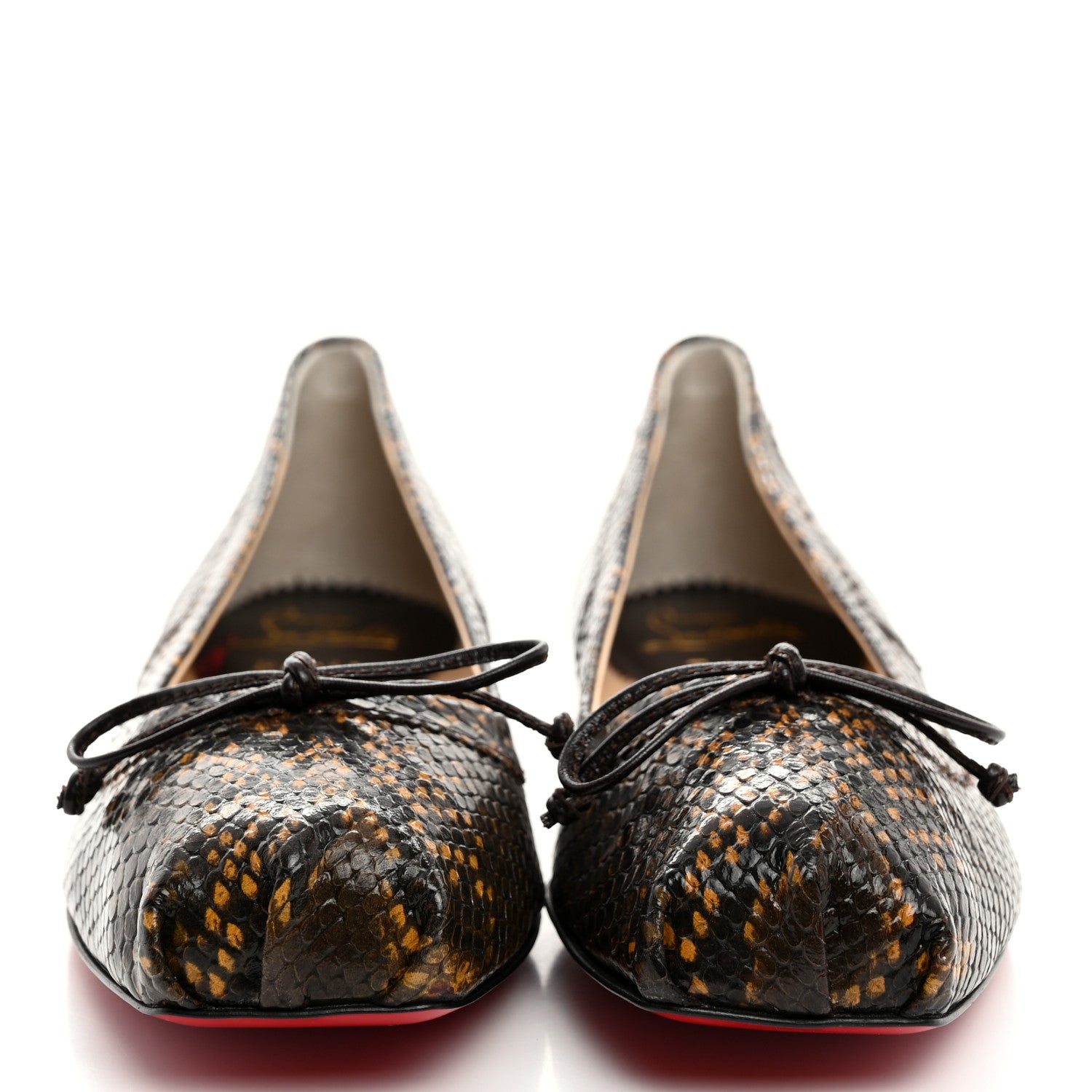 Christian Louboutin Amazonia Kid Mamadrague Flats 38 Dark Brown 2 of 8