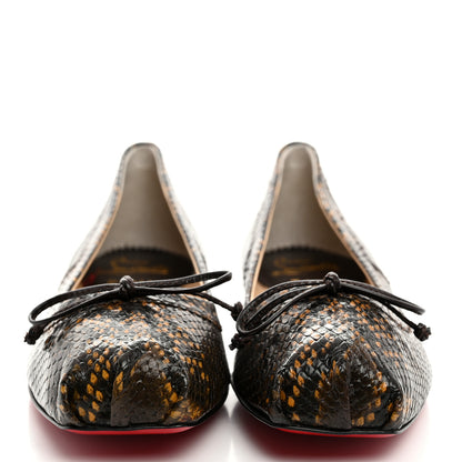 Christian Louboutin Amazonia Kid Mamadrague Flats 38 Dark Brown 2 of 8