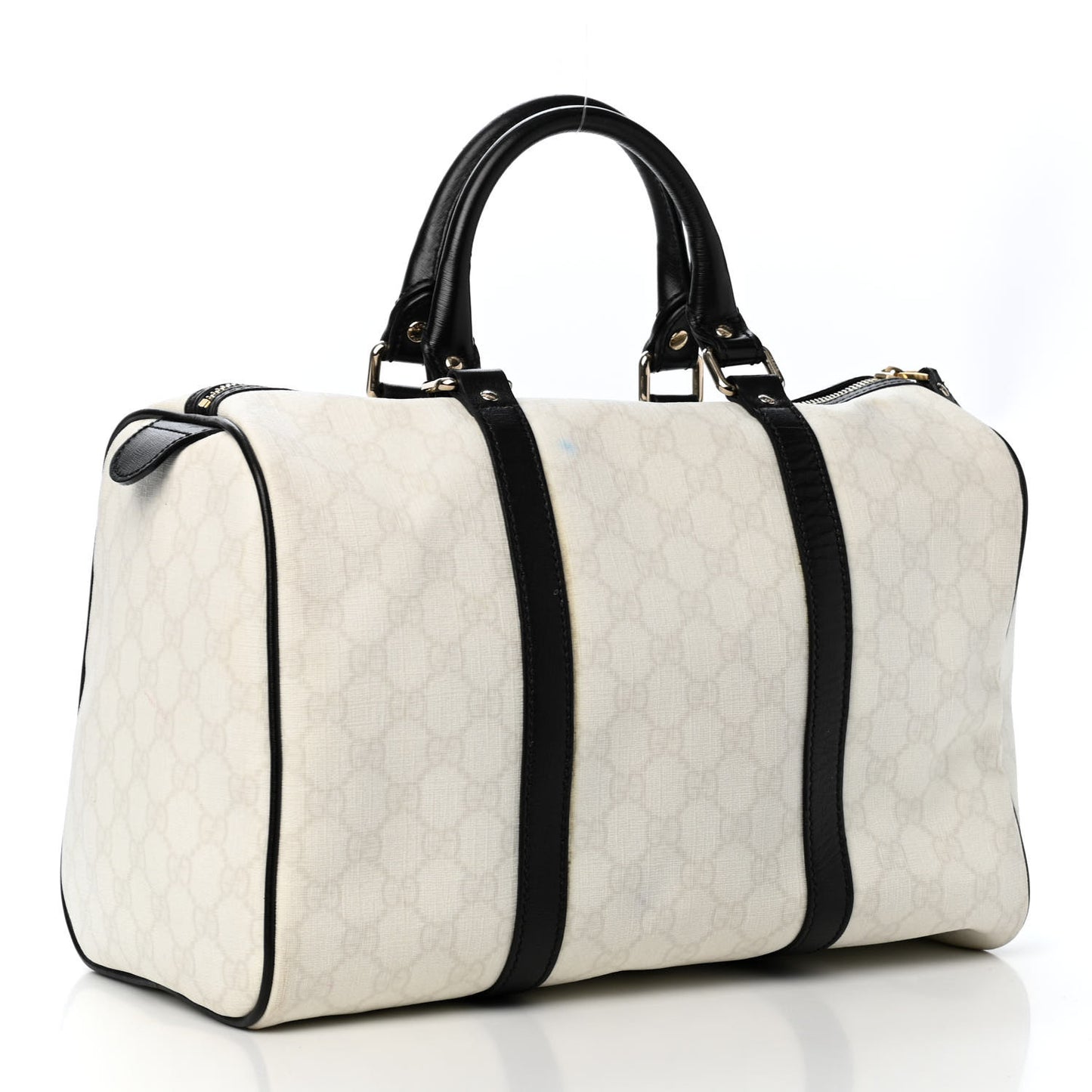 GG Plus Monogram Medium Joy Boston White Black