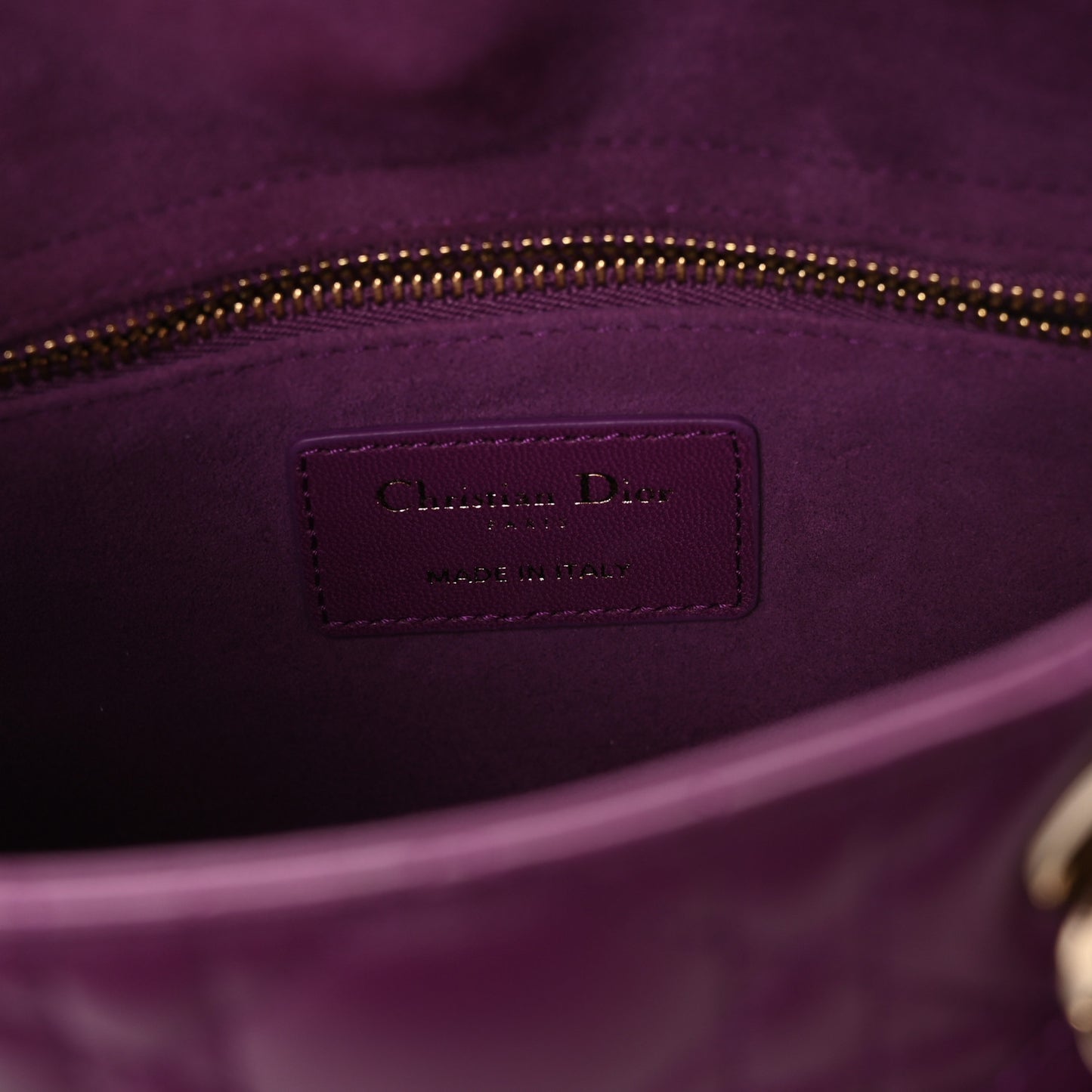 Lambskin Cannage Small My ABCDior Lady Dior Purple