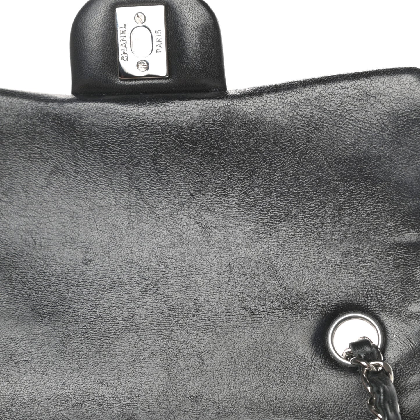 Lambskin Quilted Mini Rectangular Flap Black
