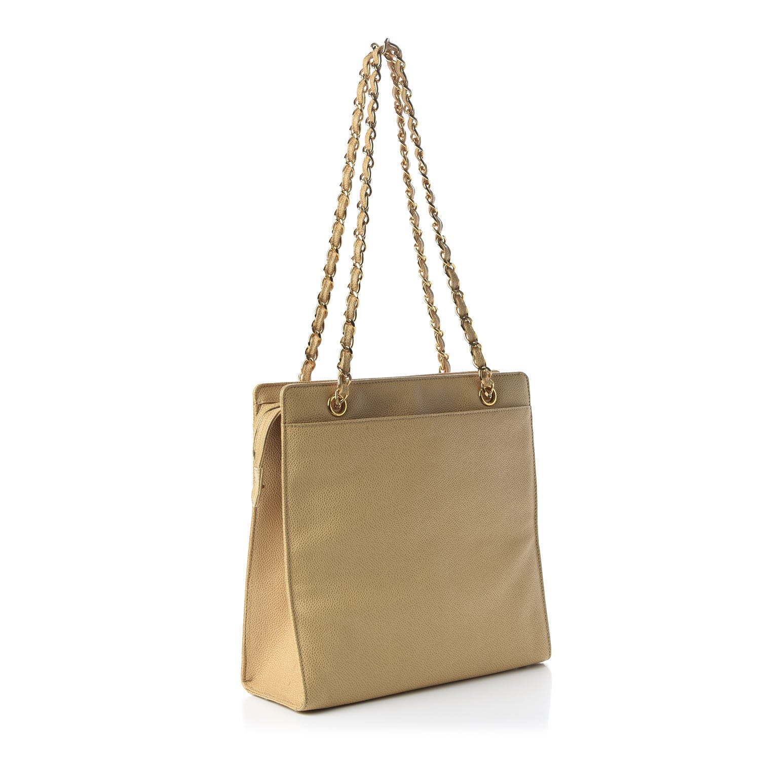 Chanel Caviar Shoulder Bag Beige 3 of 11