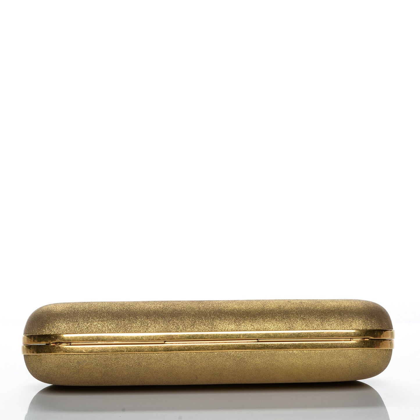 Metallic Skull Knuckle Box Long Clutch Gold