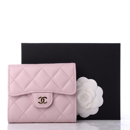 Chanel Caviar Quilted Compact Flap Wallet Light Pink 8 of 8