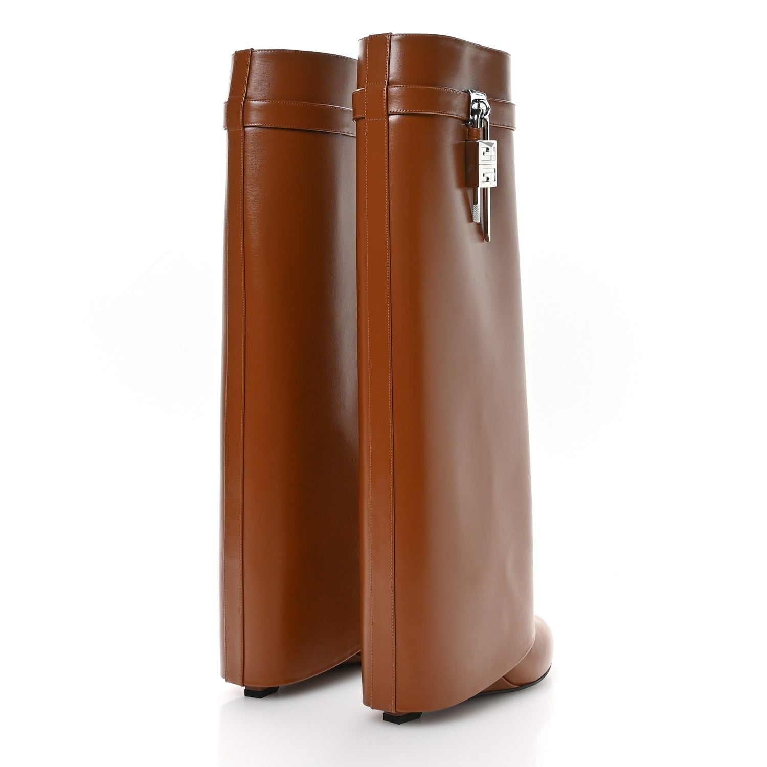 Givenchy Calfskin Shark Lock Pant Boots 39 Tan 5 of 8