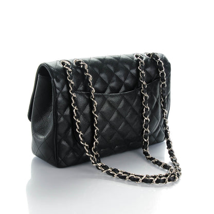 Chanel Caviar Quilted Jumbo Single Flap Black 3 of 8