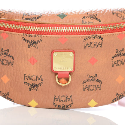 MCM Skyoptic Visetos Small Fursten Belt Bag Diamond Cognac 9 of 9
