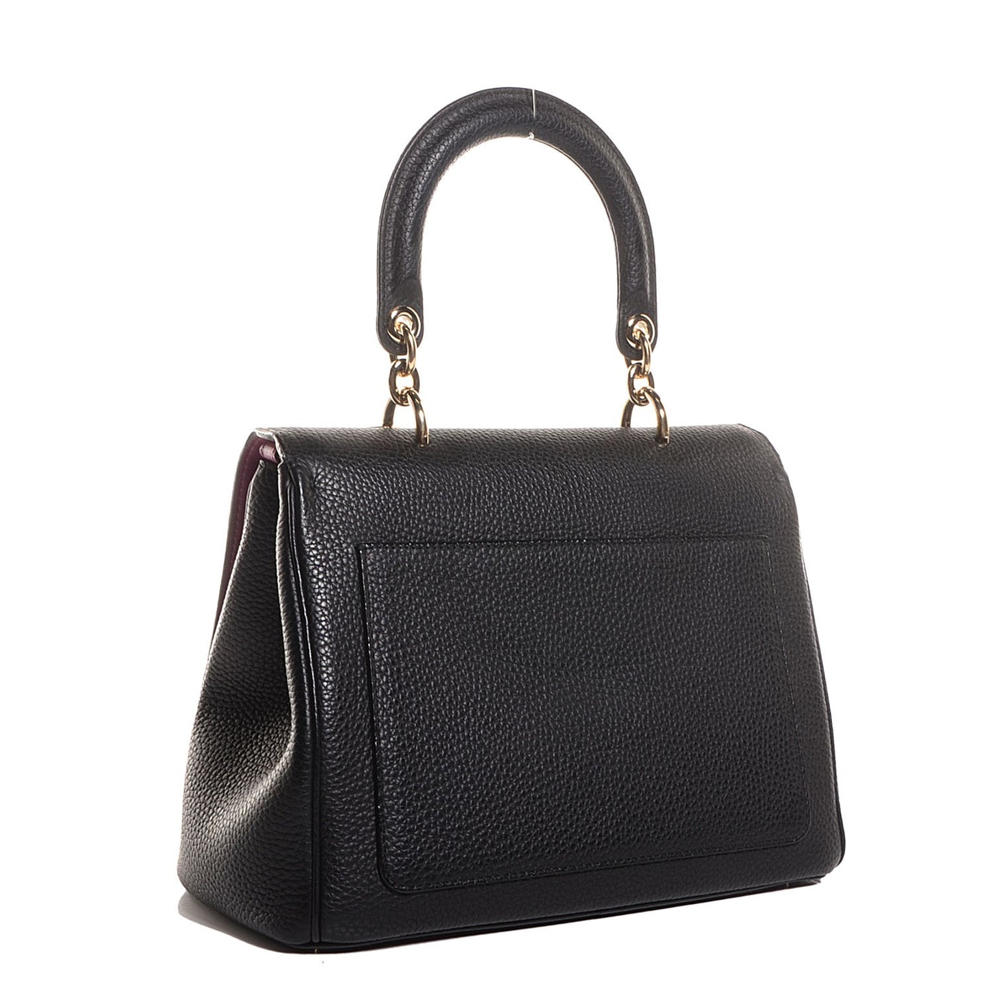 Bullcalf Small Be Dior Flap Black Fraise