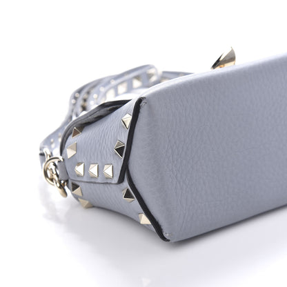 Valentino Garavani Pebbled Calfskin Mini Rockstud Crossbody Bag Light Stone 6 of 10