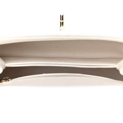 Chanel Caviar Quilted Mini Coco Handle Flap White 5 of 10
