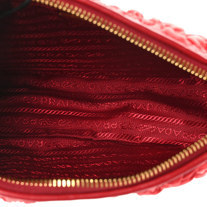 Prada Tessuto Nylon Gaufre Shoulder Bag Rosso 5 of 8