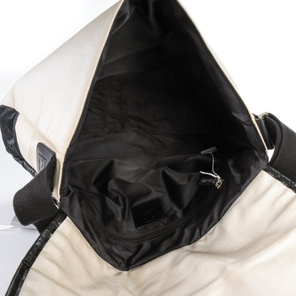 Chanel Nylon Quilted Sport Messenger White Black 5 of 7