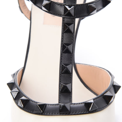Valentino Garavani Nappa Rockstud Ankle Strap 65mm Pumps 36.5 Light Ivory Black 8 of 9