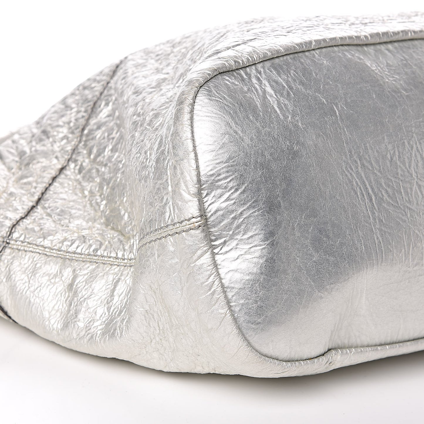 Crinkled Patent Large Nightingale Silver