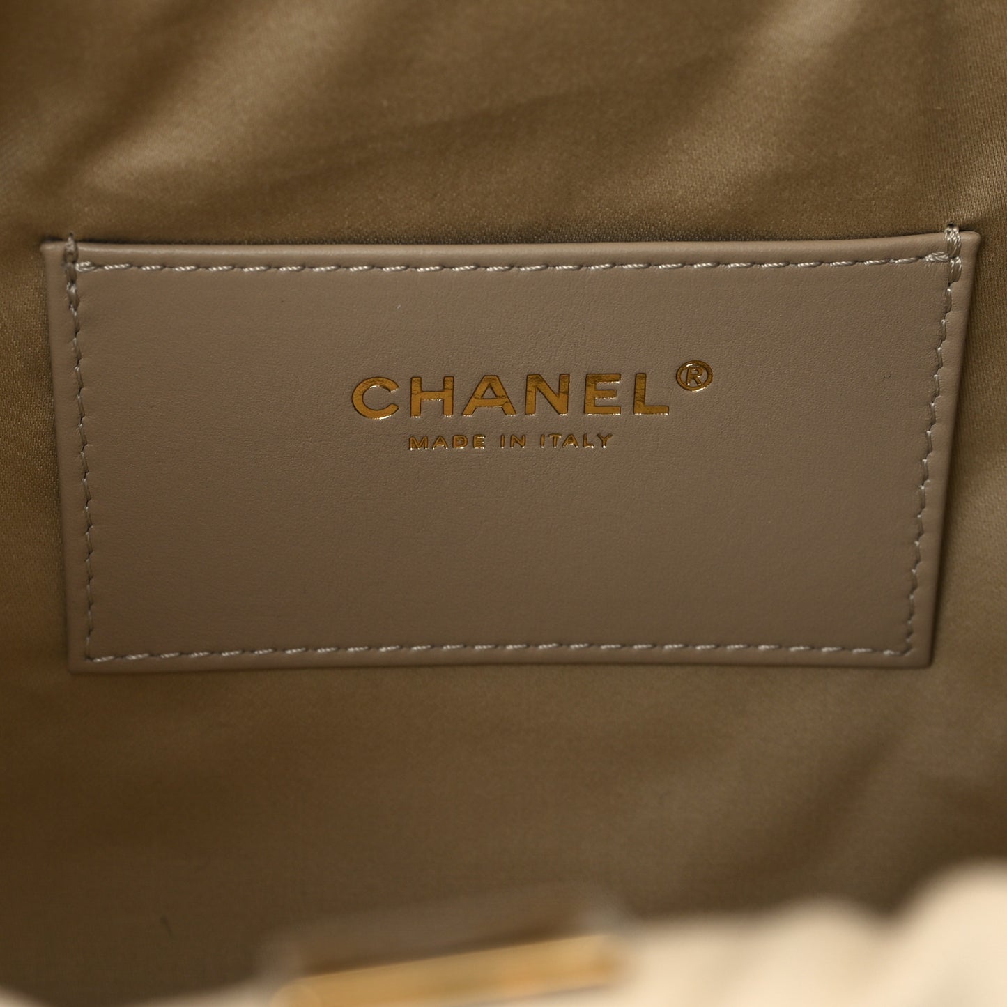 Metallic Caviar Quilted Small Chanel 25 Handbag Gold