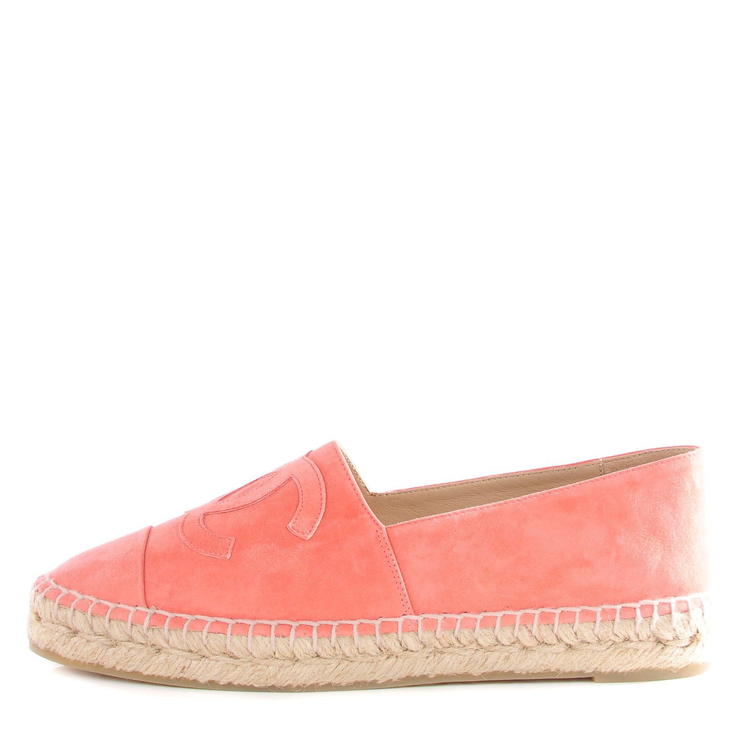 Chanel Suede Lambskin CC Espadrilles 38 Pink 1 of 18