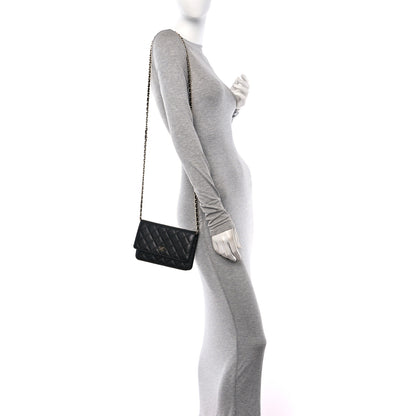 Chanel Caviar Quilted Wallet on Chain WOC Black 2 of 12