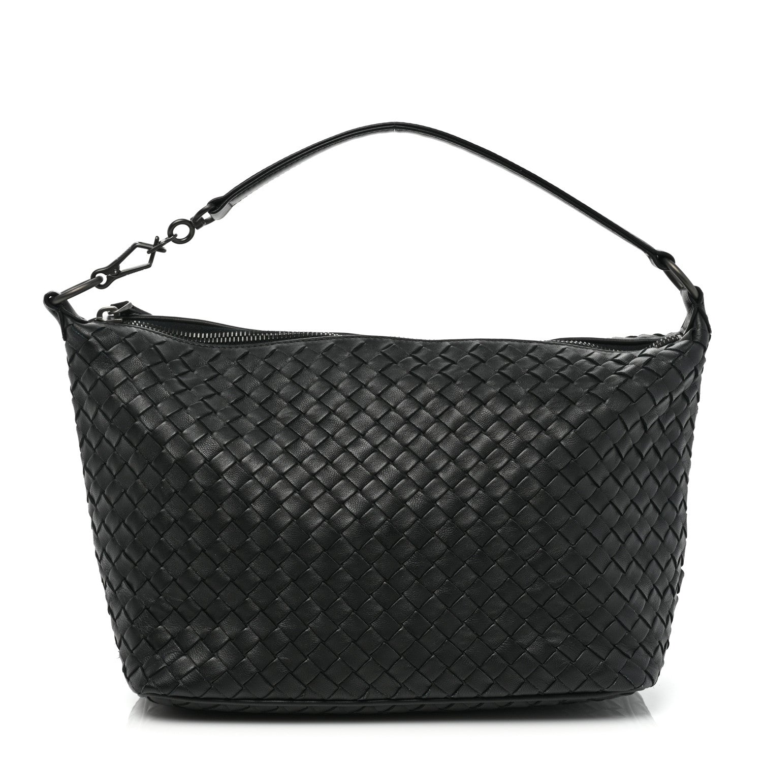 Bottega Veneta Nappa Intrecciato Small Shoulder Bag Black 1 of 8
