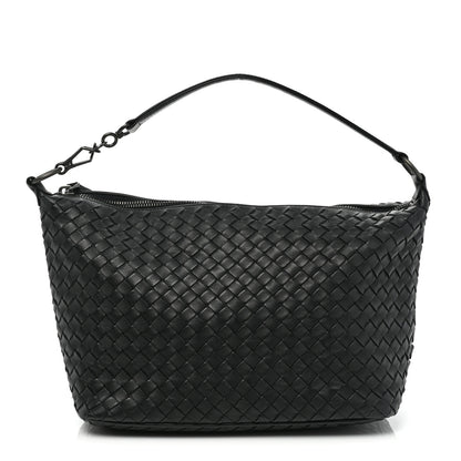 Bottega Veneta Nappa Intrecciato Small Shoulder Bag Black 1 of 8