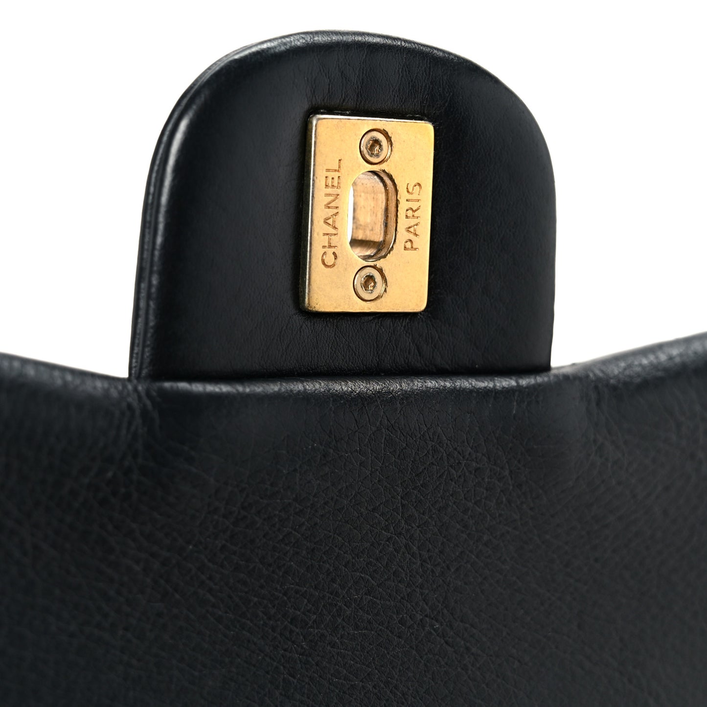 Calfskin Chevron Quilted Mini Rock The Corner Flap Black