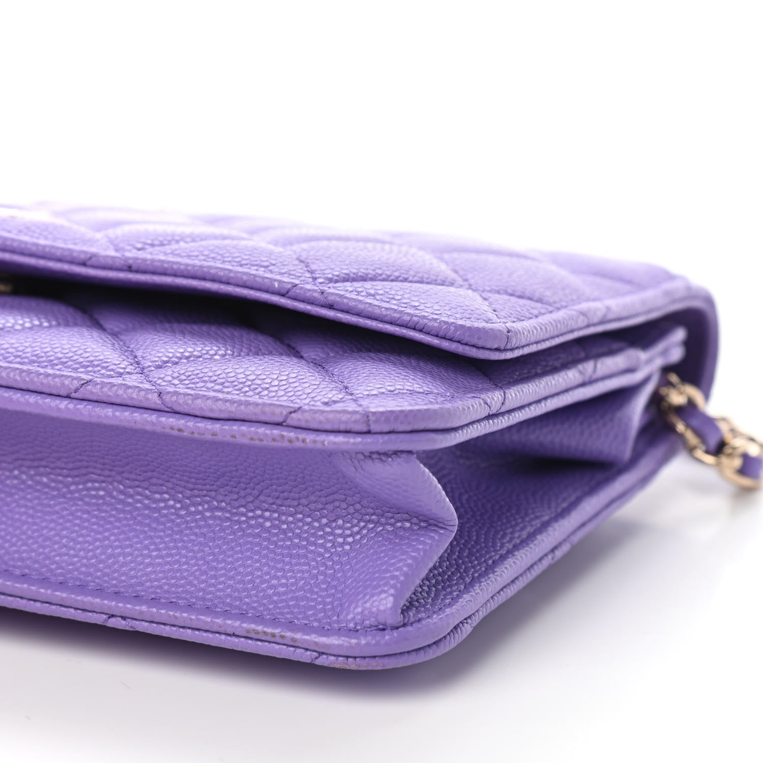 Chanel Caviar Quilted Wallet On Chain WOC Purple 9 of 9