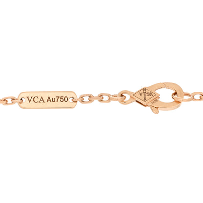 Van Cleef & Arpels 18K Rose Gold Mother Of Pearl Lucky Spring Plum Blossom Bracelet 3 of 4