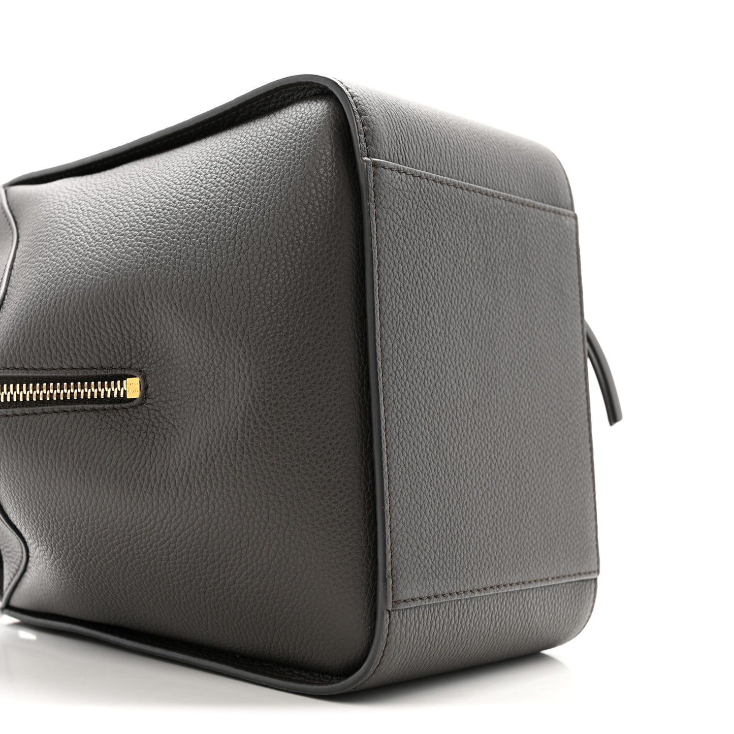 Soft Grained Calfskin Compact Hammock Shoulder Bag Dark Grey