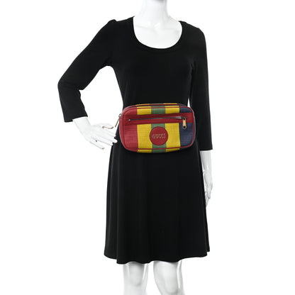 Gucci Canvas Marley Stripe Script Logo Gucci Belt Bag 100 40 Multicolor 2 of 10