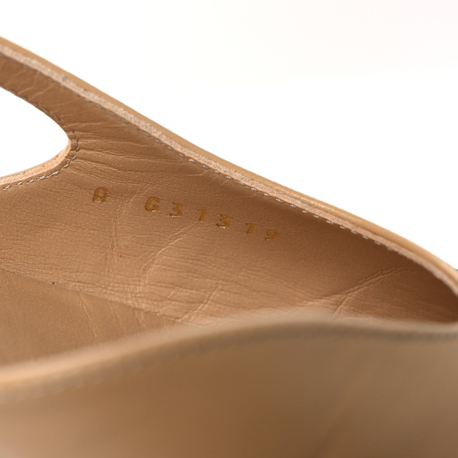 Chanel Goatskin Grosgrain Cap Toe CC Slingback Sandals 38.5 Beige Black 10 of 11