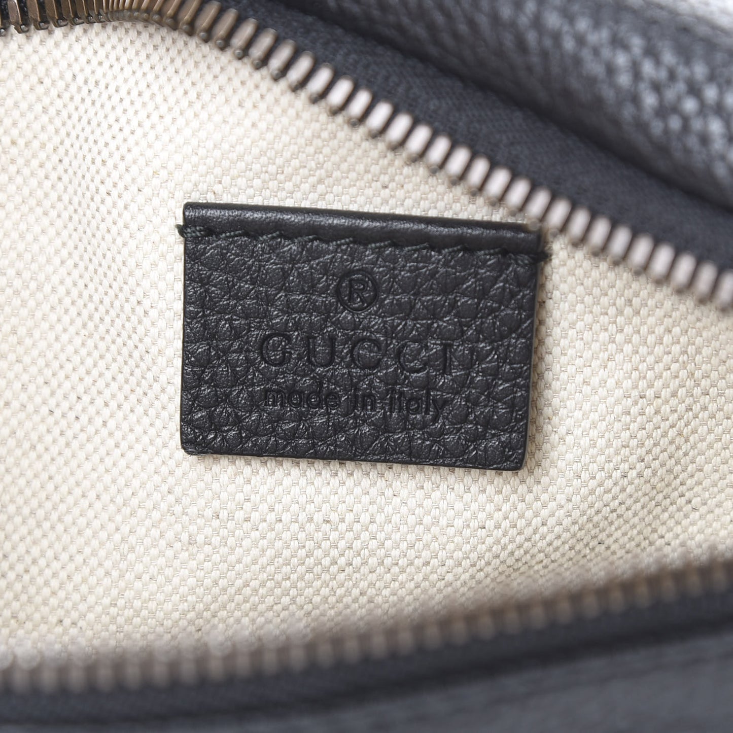 Grained Calfskin Small Logo Belt Bag Black