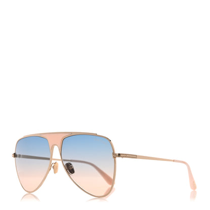 Tom Ford Metal Resin Ethan Pilot Sunglasses Pink Gradient 1 of 8