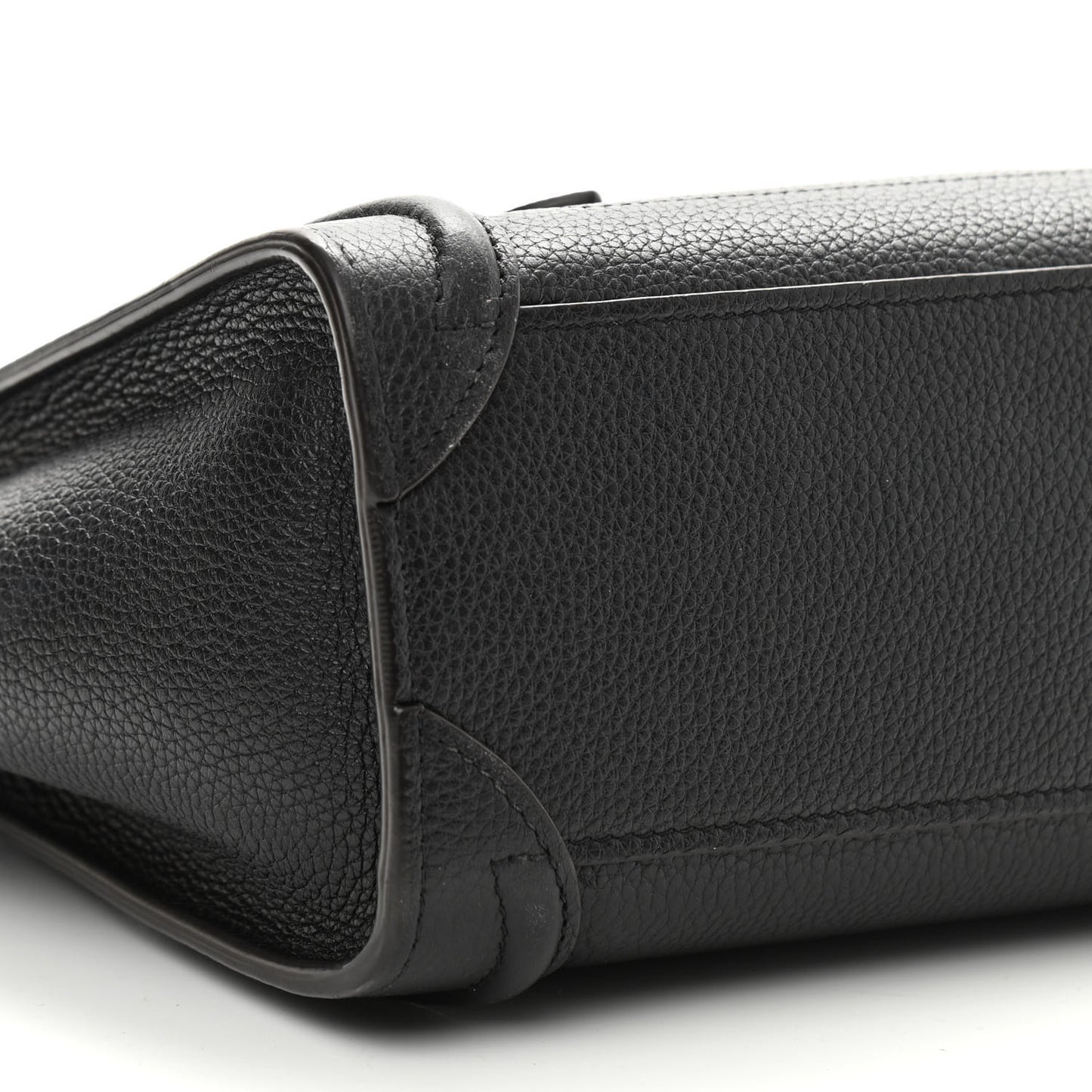 Drummed Calfskin Nano Luggage Black