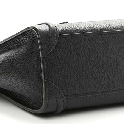 Celine Drummed Calfskin Nano Luggage Black 8 of 13