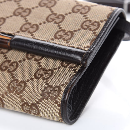 Gucci Monogram Bamboo Bar Clutch Dark Brown 9 of 10