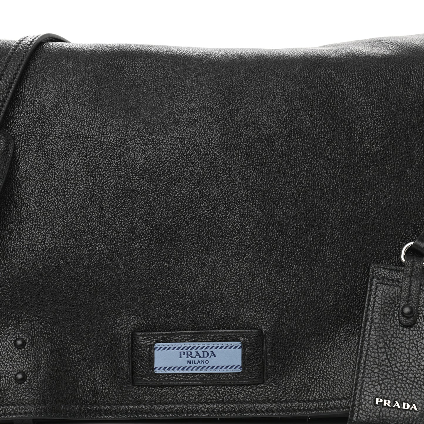 Glace Calf Etiquette Flap Black Astrale