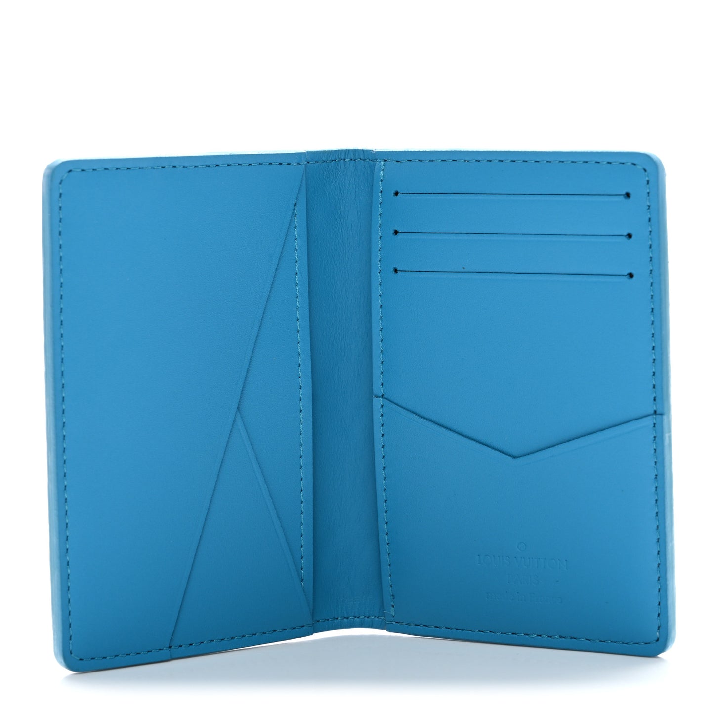 Taurillon Monogram Pocket Organizer Turquoise