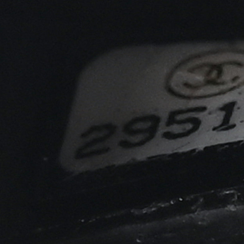 Caviar Camellia Embossed Small Pouch Black