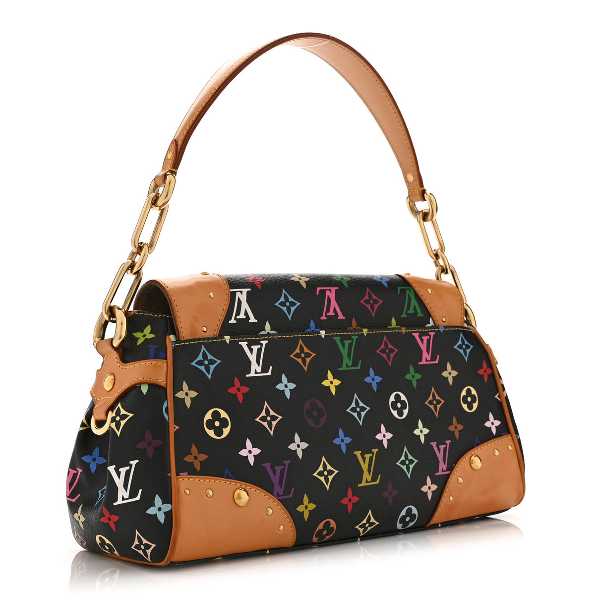 Louis Vuitton Monogram Multicolor Beverly MM Black 3 of 10
