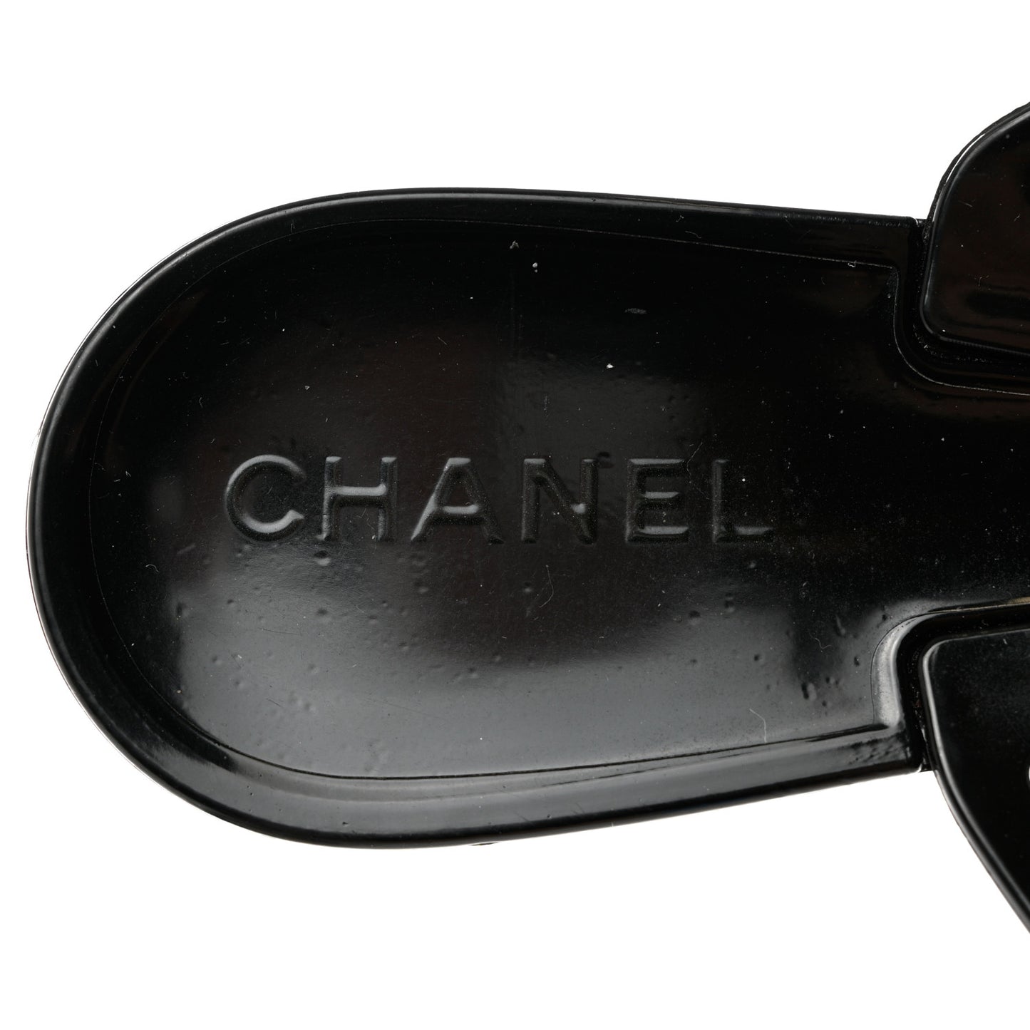 Jelly Camellia Thong Sandals 40 Black Ivory
