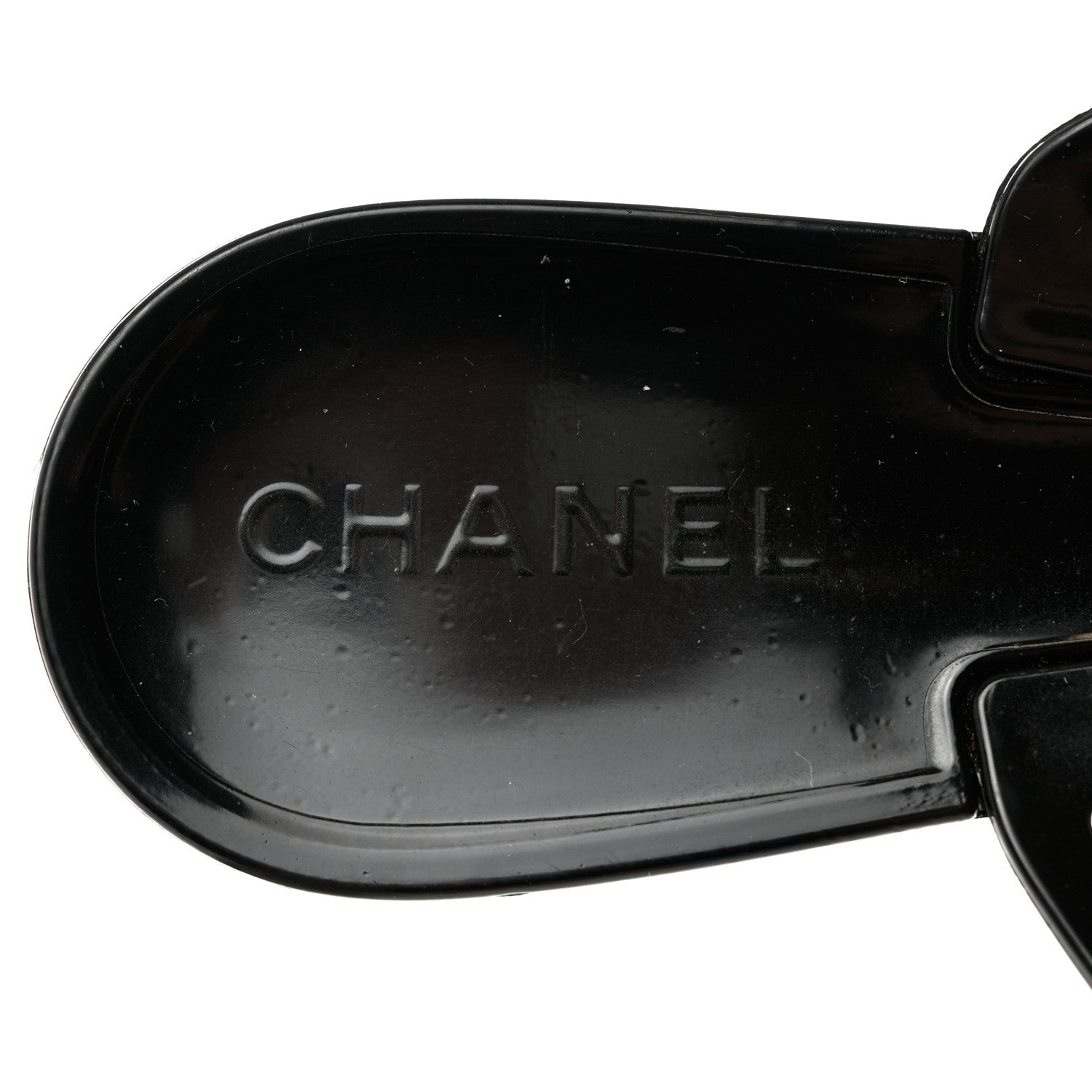 Chanel Jelly Camellia Thong Sandals 40 Black Ivory 6 of 8