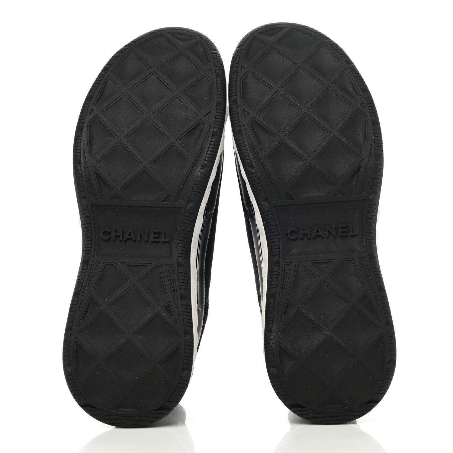 Chanel Fabric Suede CC Sneakers 40 Black 5 of 9