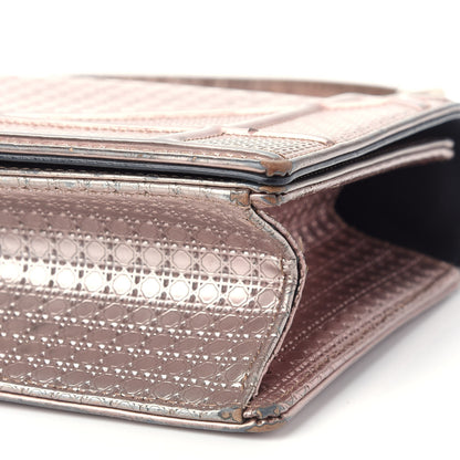 Christian Dior Metallic Patent Micro-Cannage Medium Diorama Flap Bag Pink 6 of 15