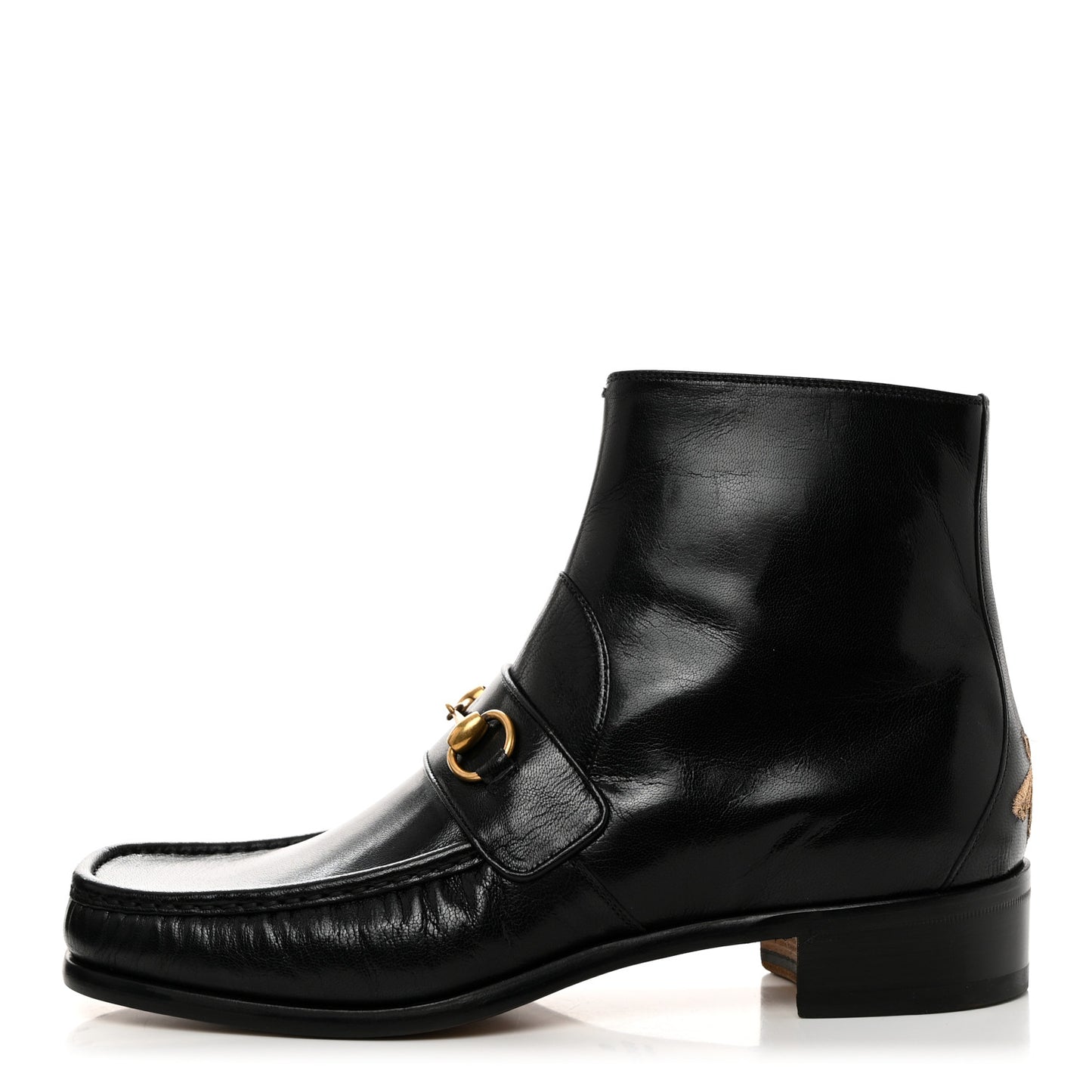 Quentin Goatskin Mens Horsebit Ankle Boots 9.5 Black