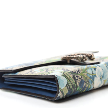 Gucci GG Supreme Monogram Blooms Mini Dionysus Chain Wallet Beige Blue Navy Vintage Blue 6 of 14