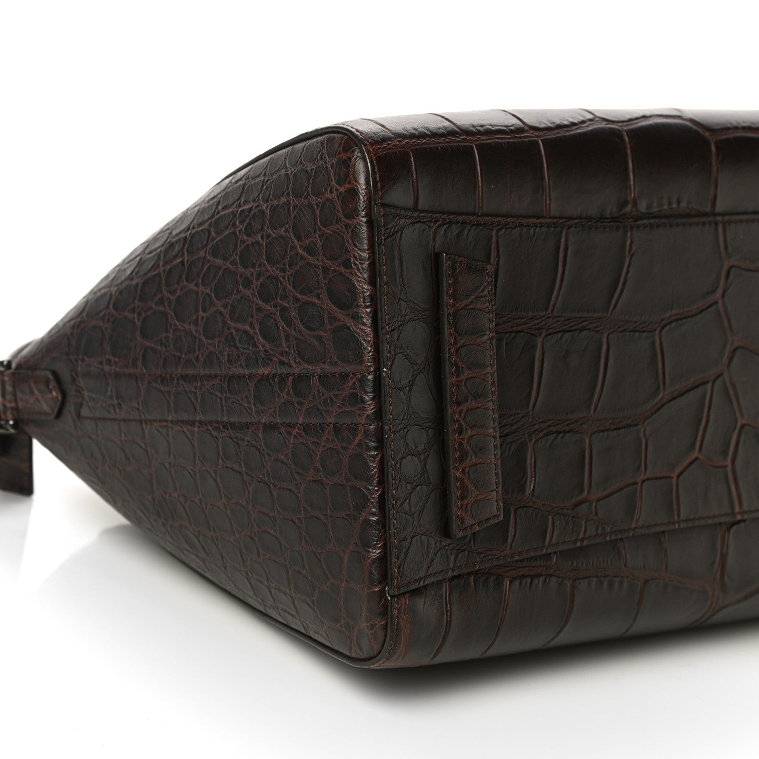 Givenchy Calfskin Crocodile Embossed 3D Stud Medium Antigona Brown 8 of 16