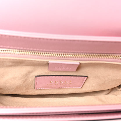 Gucci Snakeskin Calfskin Horsebit 1955 Shoulder Bag Blue Pink 5 of 10