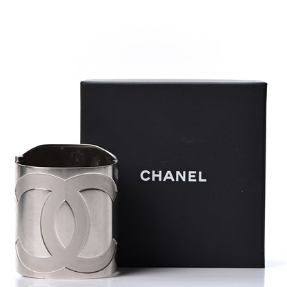 Chanel Metal Wide CC Mirror Cuff Silver 4 of 4